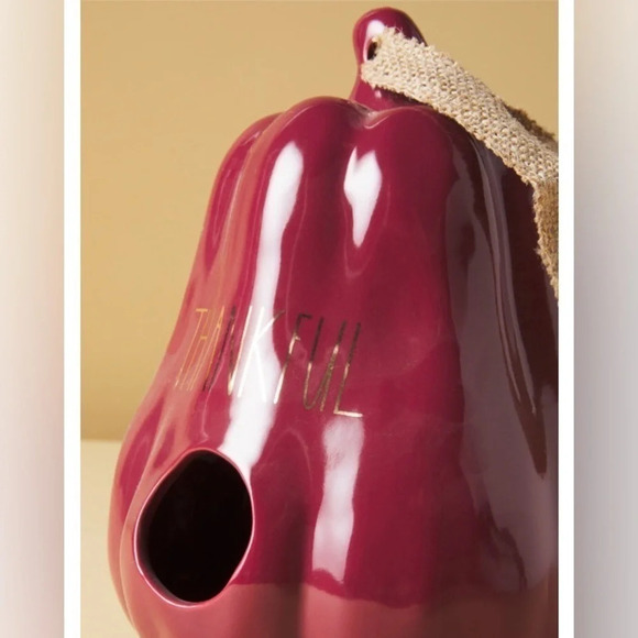 NEW Rae Dunn - THANKFUL - Beautiful Ceramic Gourd Birdhouse - Picture 3 of 4